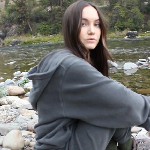 Joah Brown Oversized Jogger (XS/SM) and zip hoodie (OS)-Washed Black - Picture 2 of 13